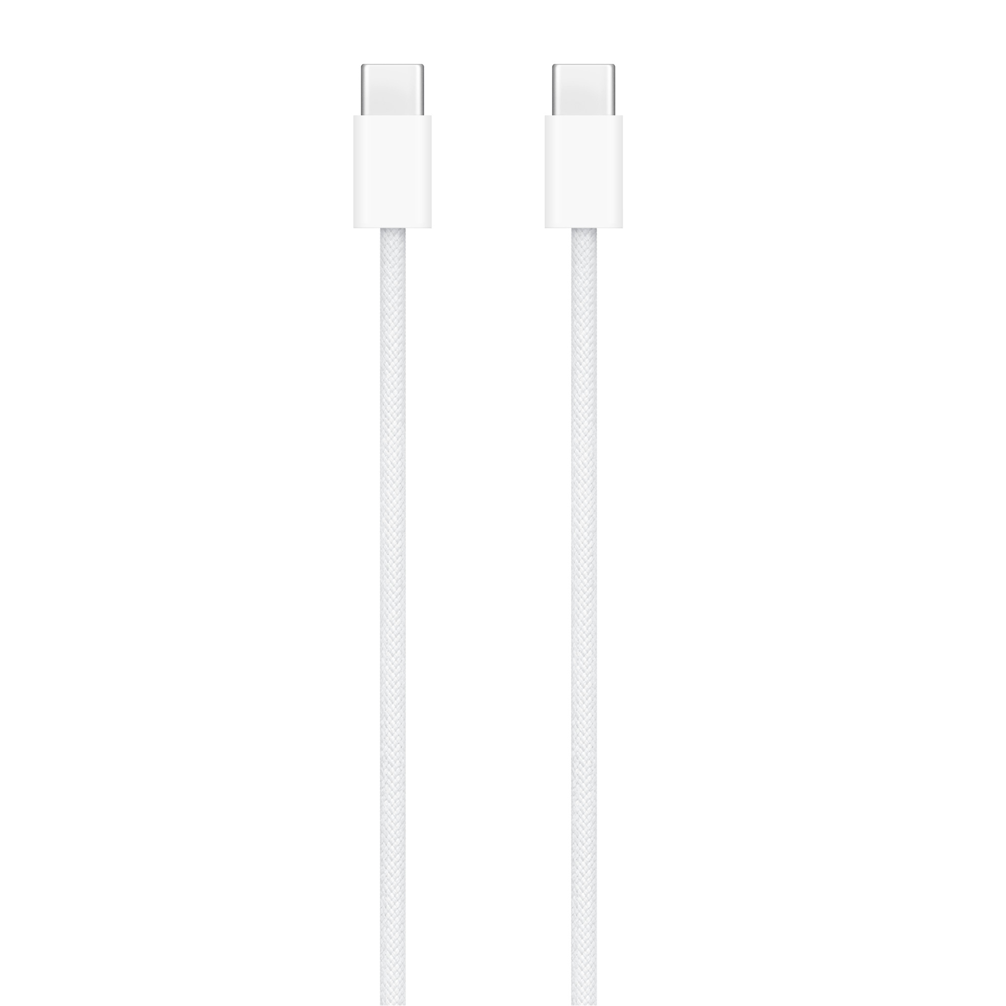 両端のUSB-Cコネクタと編み込み部分の接写。Lightning端子やUSB-A端子ではない（画像：Apple）