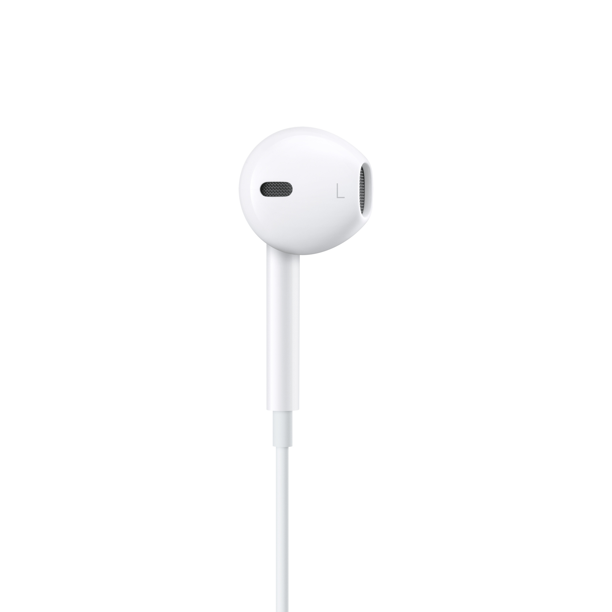 左耳用L表示と側面の形(画像:Apple)