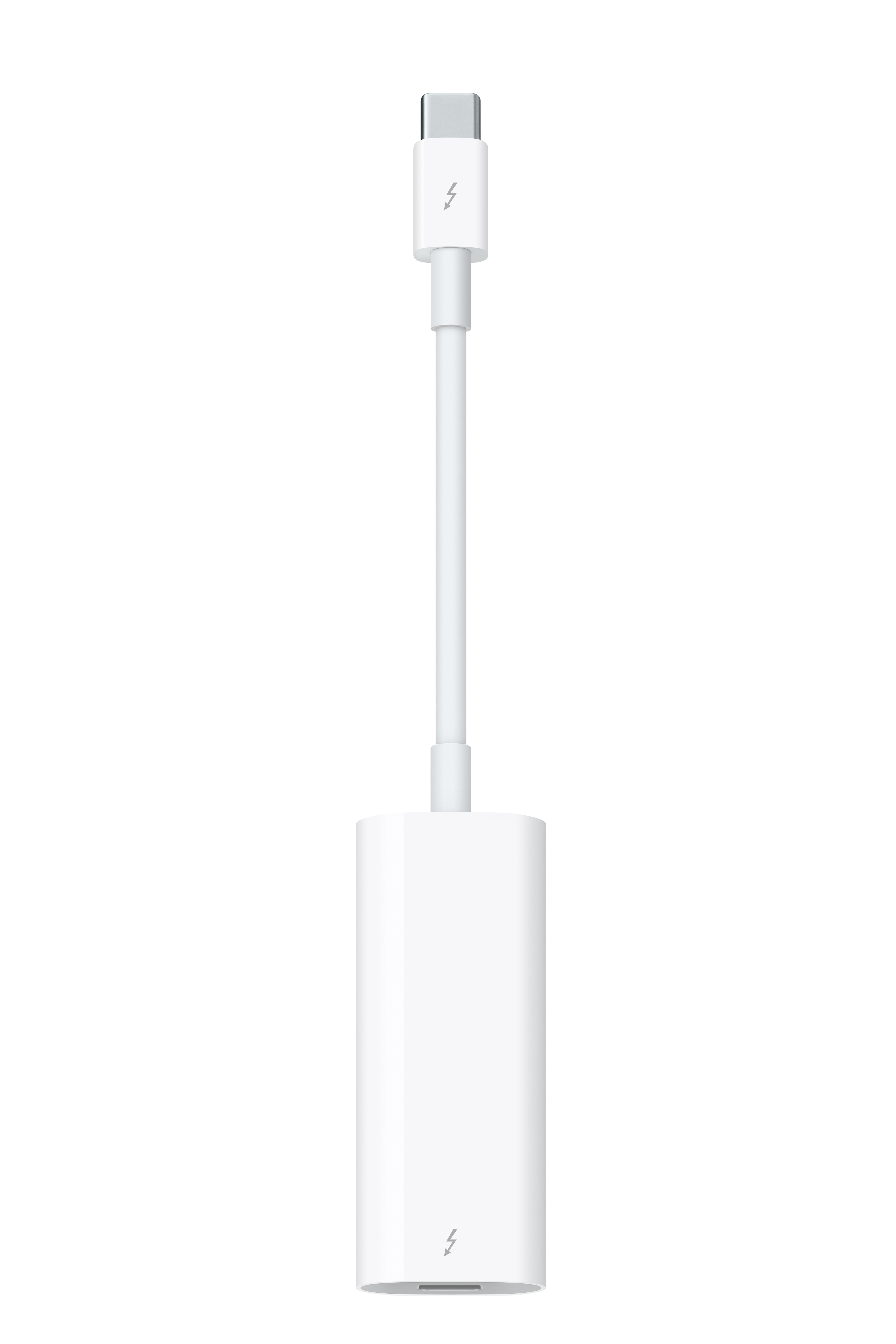 MYH93AM/Aの公式全体写真。Thunderbolt 3（USB-C）プラグとThunderbolt 2側ポート（画像：Apple）
