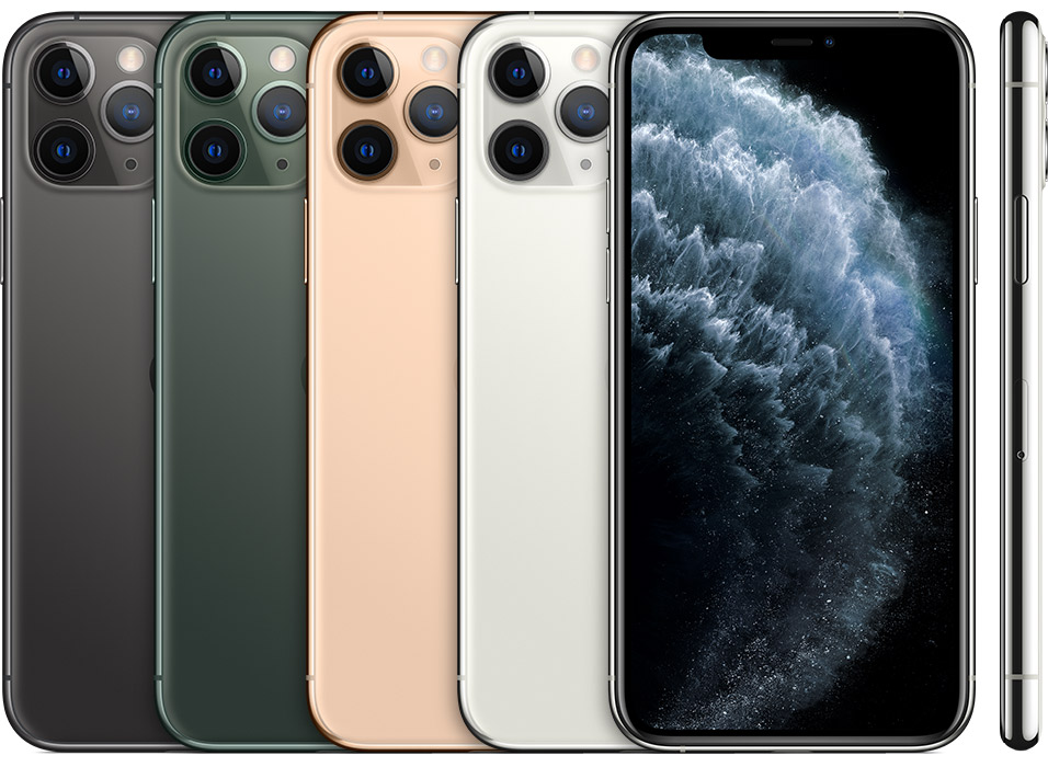 Apple公式のiPhone 11 Pro全4色の背面と前面