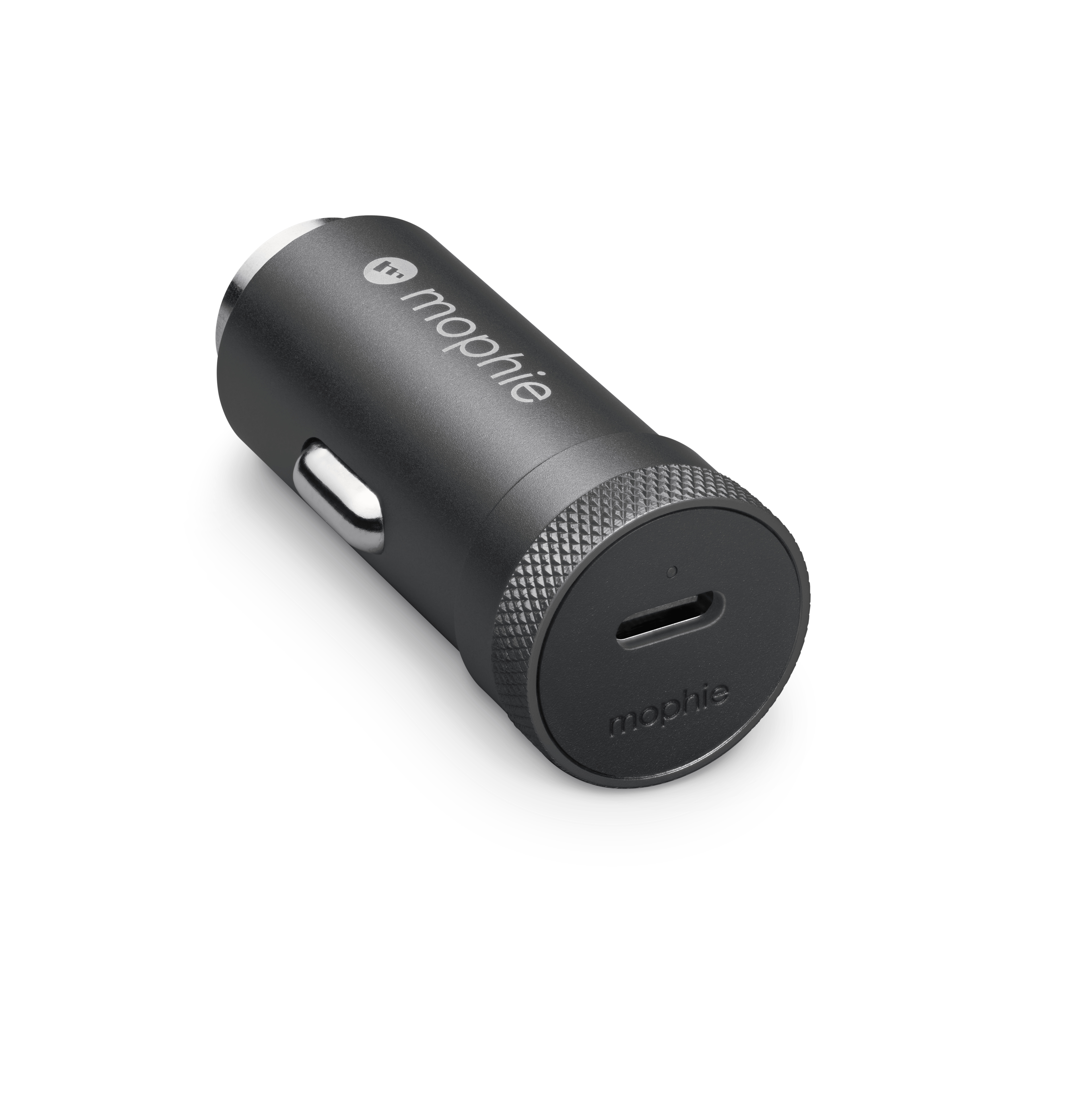 mophie USB-C 20W Car Charger HQ442ZM/Aの本体。USB-Cポートと通電確認用LED（画像：mophie／Apple Store）