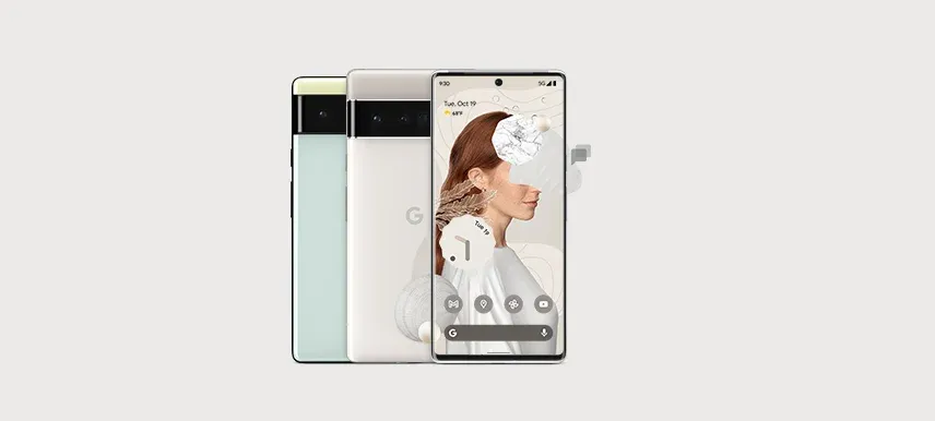 Pixel 6 と Pixel 6 Pro の製品ラインアップの画像。