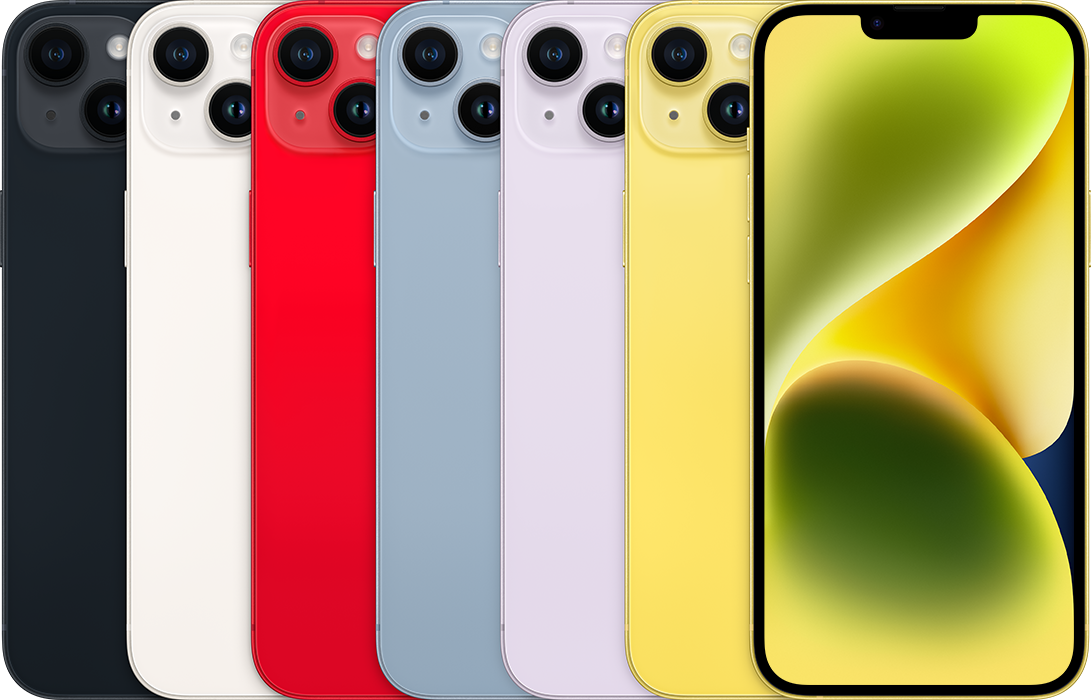 Apple公式のiPhone 14 Plus各色の外観