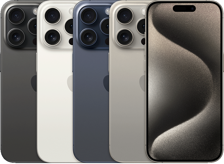 Apple公式のiPhone 15 Pro各色の外観