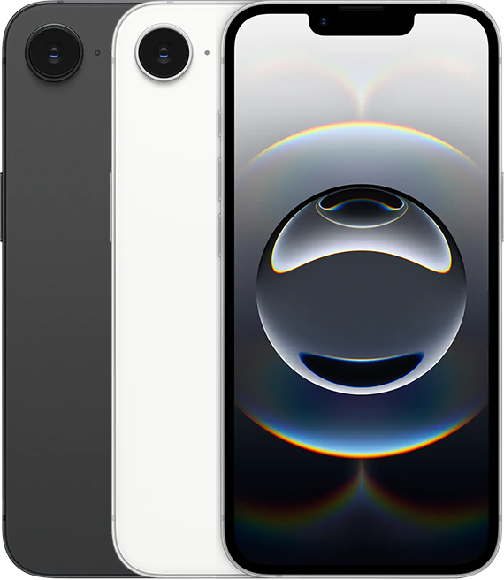Apple公式のiPhone 16e各色の外観