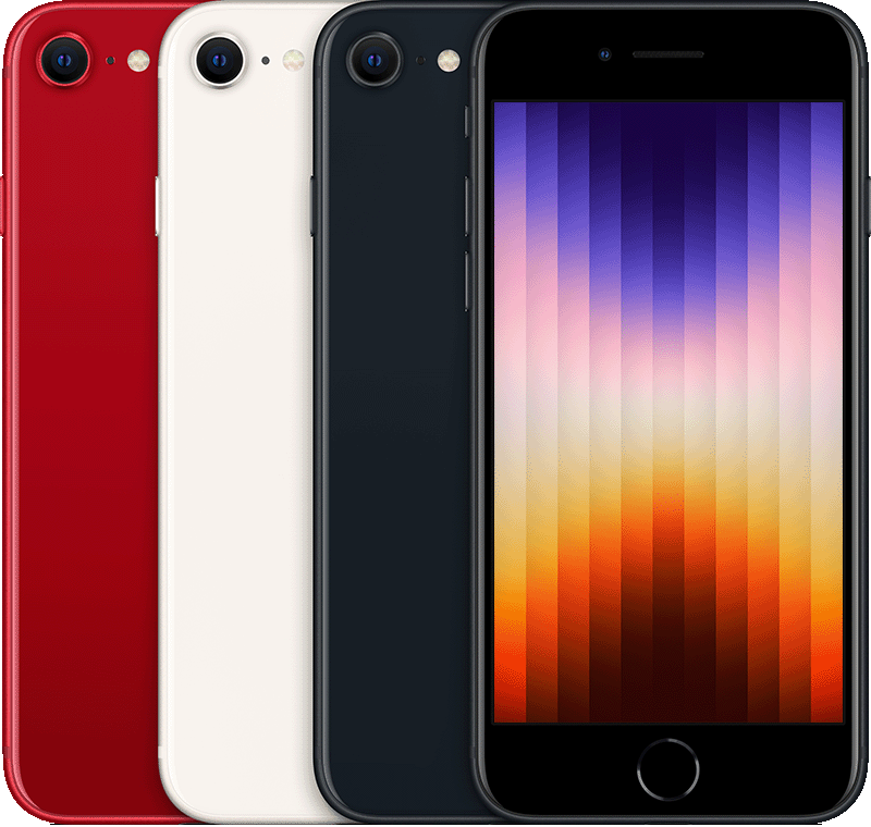 Apple公式のiPhone SE（第3世代）各色の外観